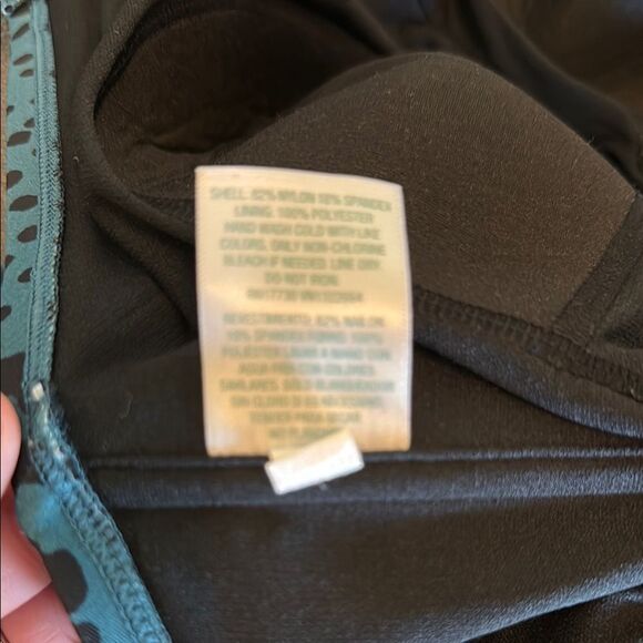 Kona Sol Teal and Black Takini Halter One Piece Swimwear size XL - Picture 3 of 5